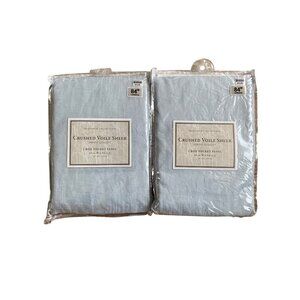 Bed Bath & Beyond Crushed Voile Sheer Rod Pocket Panel Curtains NEW IN PACKAGE